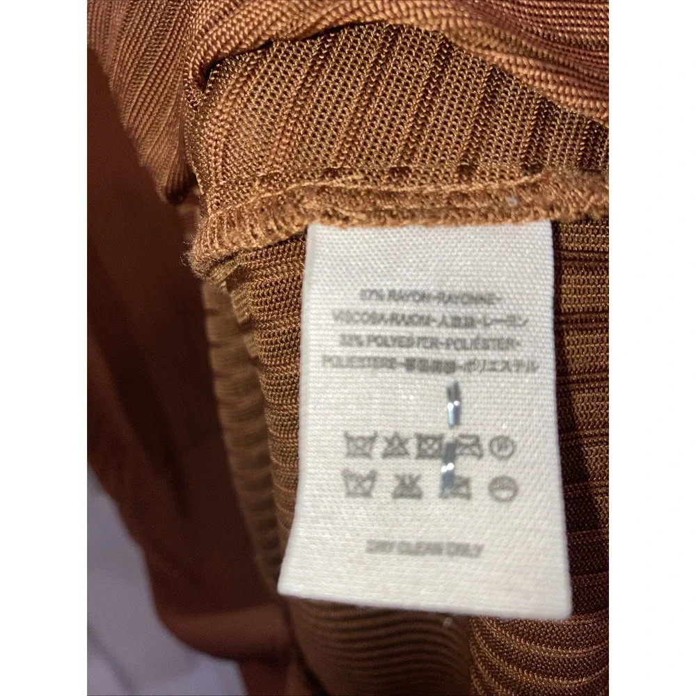 Free‎ People Bronze Ribbed Stretch Dress, Size S